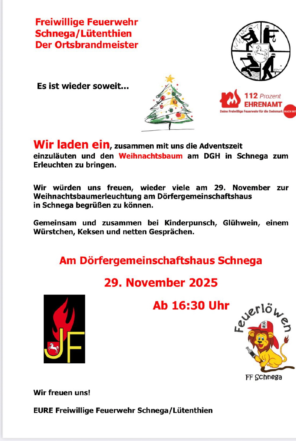 Weihnachtsbaum Schnega 2025